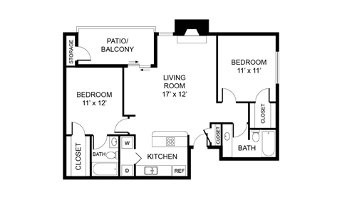 the bed room floor plan